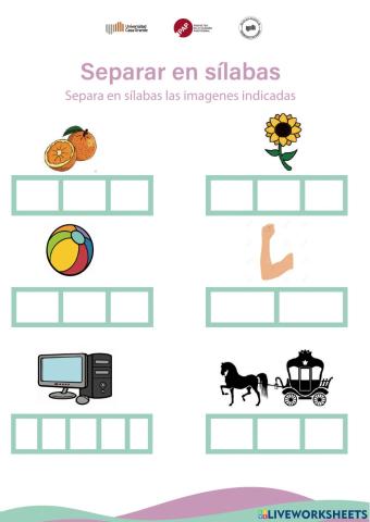 Separar en sílabas