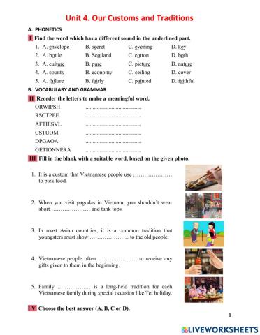 4. our customs and traditions