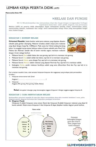 LKPD Relasi Kelas VIII