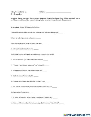 General Hispanic culture questions