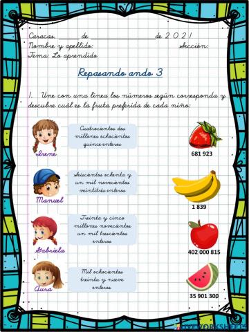 Escritura de cantidades y series