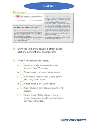 Reading abour sports