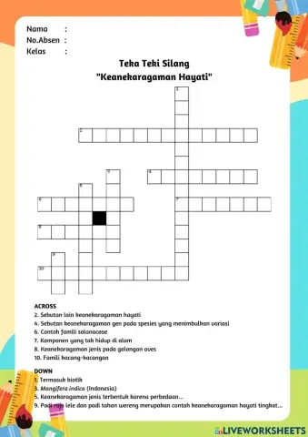 Teka Teki Silang -Keanekaragaman Hayati-