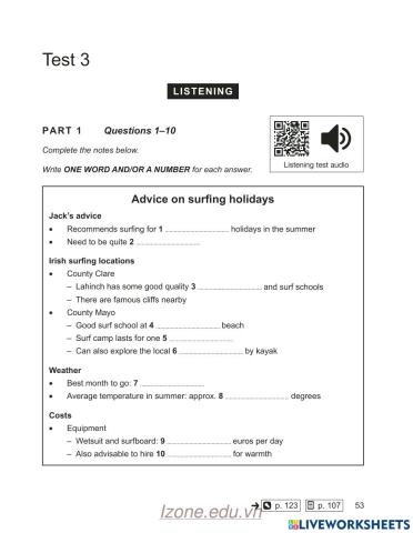 Listening test 3