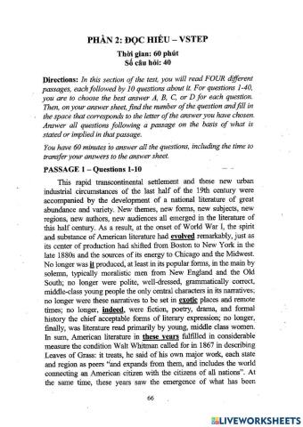 Reading VSTEP - Practice 2