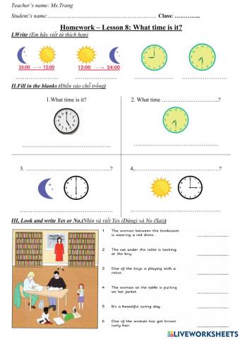 Lesson 8-What time is it