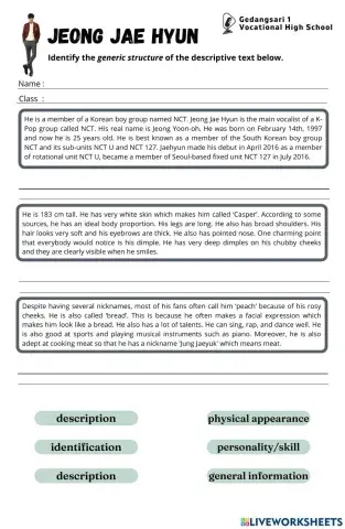 LKPD - Describing People - Jeong Jae Hyun