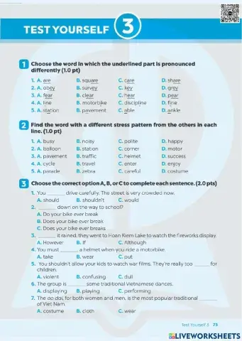 G7(new book)- Test 3 (U 7,8,9)