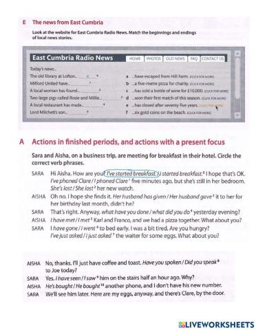 Past Simple vs Present Perfect