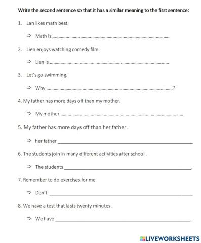 Writing lop 7 bai so 9