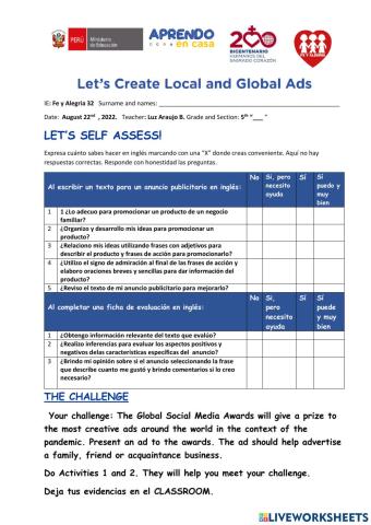 WEEK 8 5th Grade Activity 1