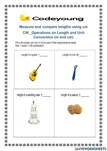 Operations on Length and Unit Conversion (m and cm)