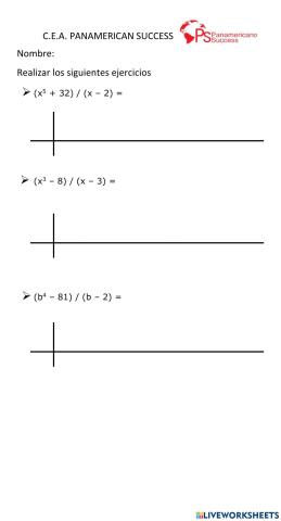 Caso especial division sintetica