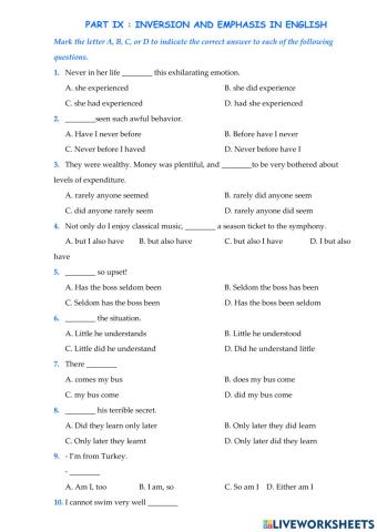 Đảo ngữ nâng cao lop t5,t7