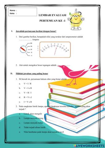 Evaluasi pertemuan 1