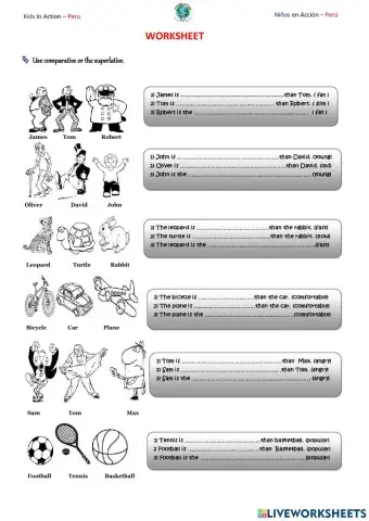 Worksheet starters a1.2.6 class 6