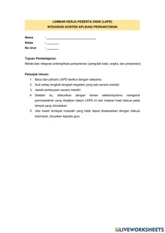 Integrasi Konten Antaraplikasi Perkantoran