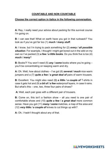 Countable- uncountable