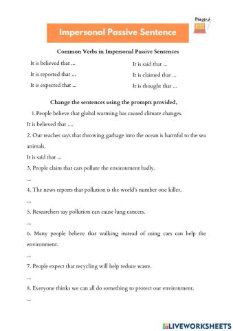 Impersonal passive sentences