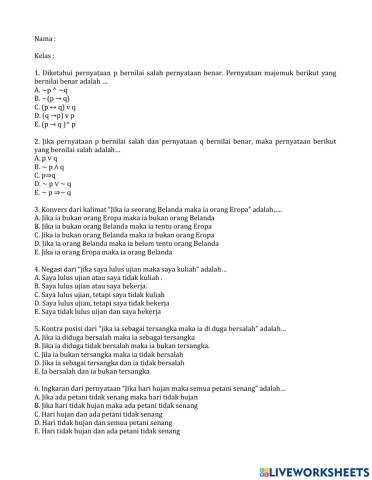 Ulangan Harian Bab 1