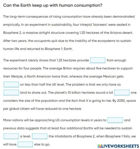 Proficiency Reading Paper (Open-Cloze)