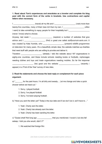 L13.L2.Testing simple past vs present perfect