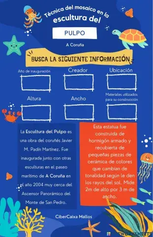 Técnica del Mosaico: Escultura Pulpo A Coruña
