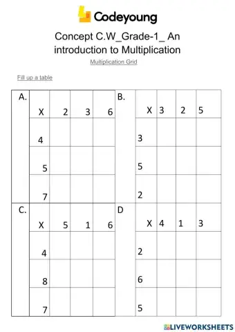 Multiplication Grid-CW