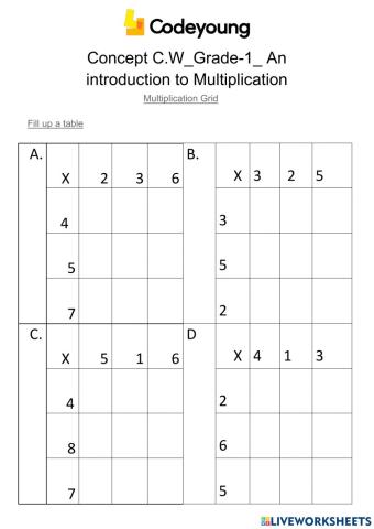 Multiplication Grid-CW