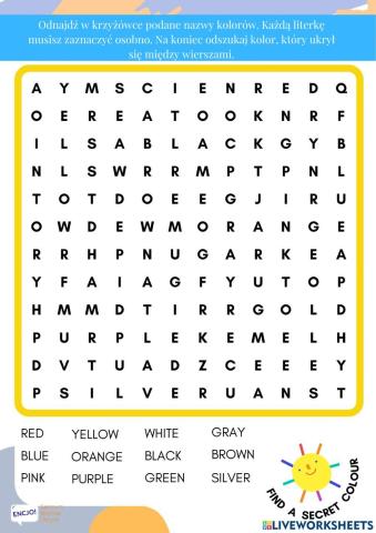 Color wordsearch