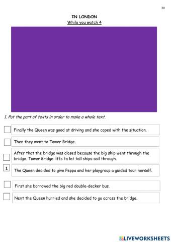 8 IN LONDON While you watch 4