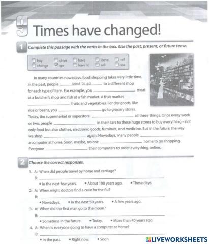 Unit 9. Time has changed