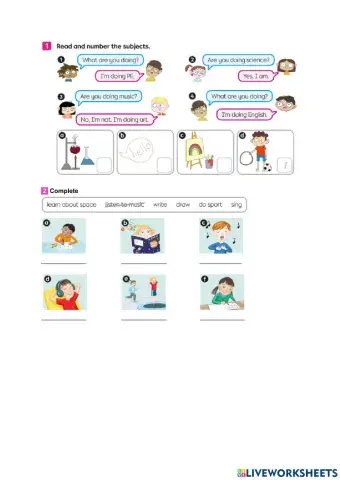 Expressing activities