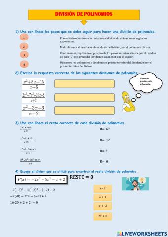 Division de polinomios