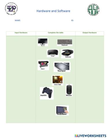 Drag - Drop - Part of Computer