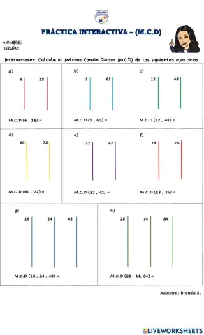 Práctica interactiva - (m.c.d)