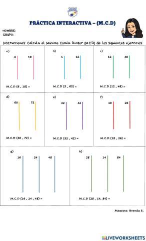 Práctica interactiva - (m.c.d)