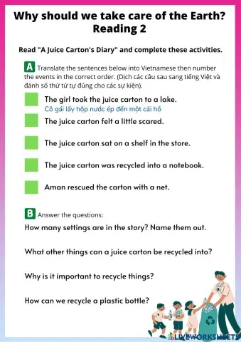 Why should we take care of the Earth? Reading 2