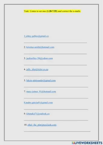 Checking information e-mails