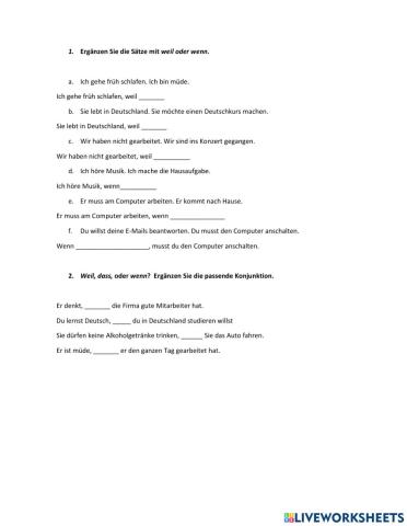 Quiz Lesen Segundo Corte Nebensätze