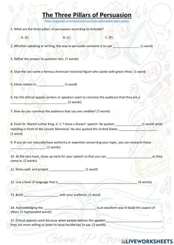 The Three Pillars of Persuasion