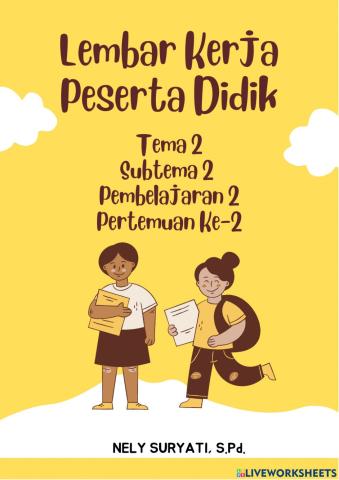 Tema 2 Subtema 2 Pembelajaran 1