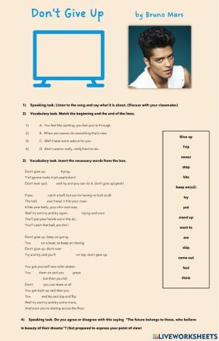 Don’t Give Up - Bruno Mars