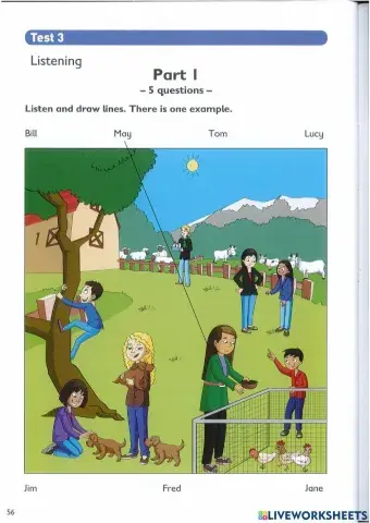 Movers Test - Listening Part 1,2,3