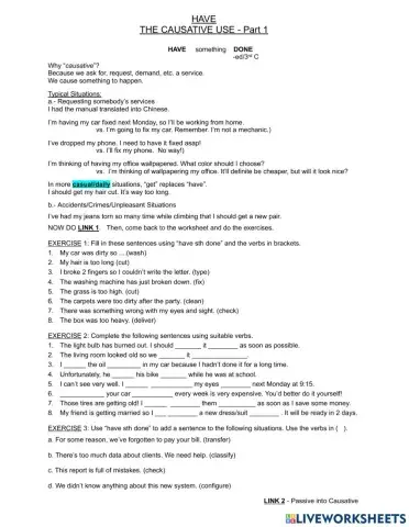 Causative - have something done -Part 1