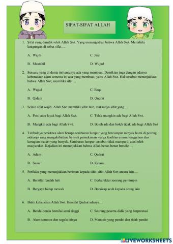 Sifat-sifat allah swt