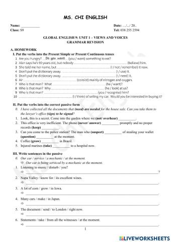 Viet Teacher-S9-Week 3-U1-Gram revision