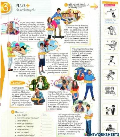 Plus dla ambitnych: Tekst i obrazki