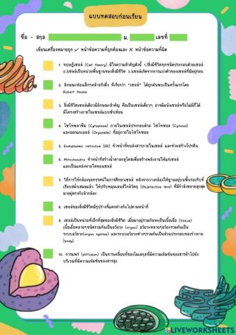 แบบทดสอบก่อนเรียน