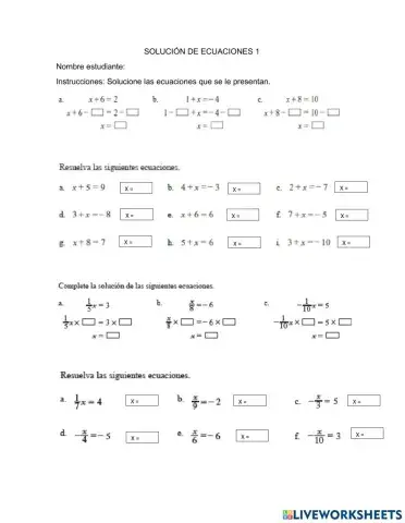 Solución de ecuaciones 1